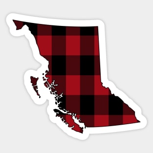 British Columbia in Plaid Sticker
